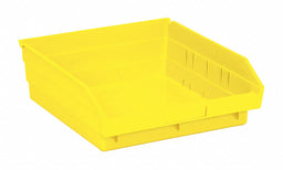 F0616 Shelf Bin Yellow Polypropylene 4 in
