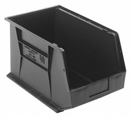 F0609 Hang and Stack Bin Black PP 10 in