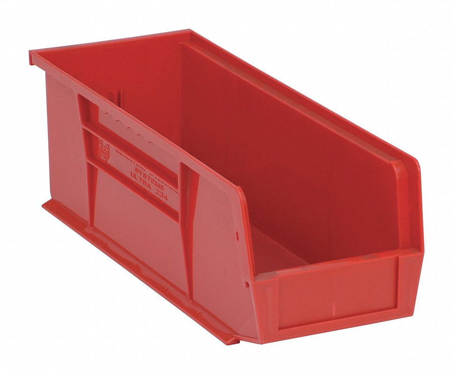 F0602 Hang and Stack Bin Red PP 5 in