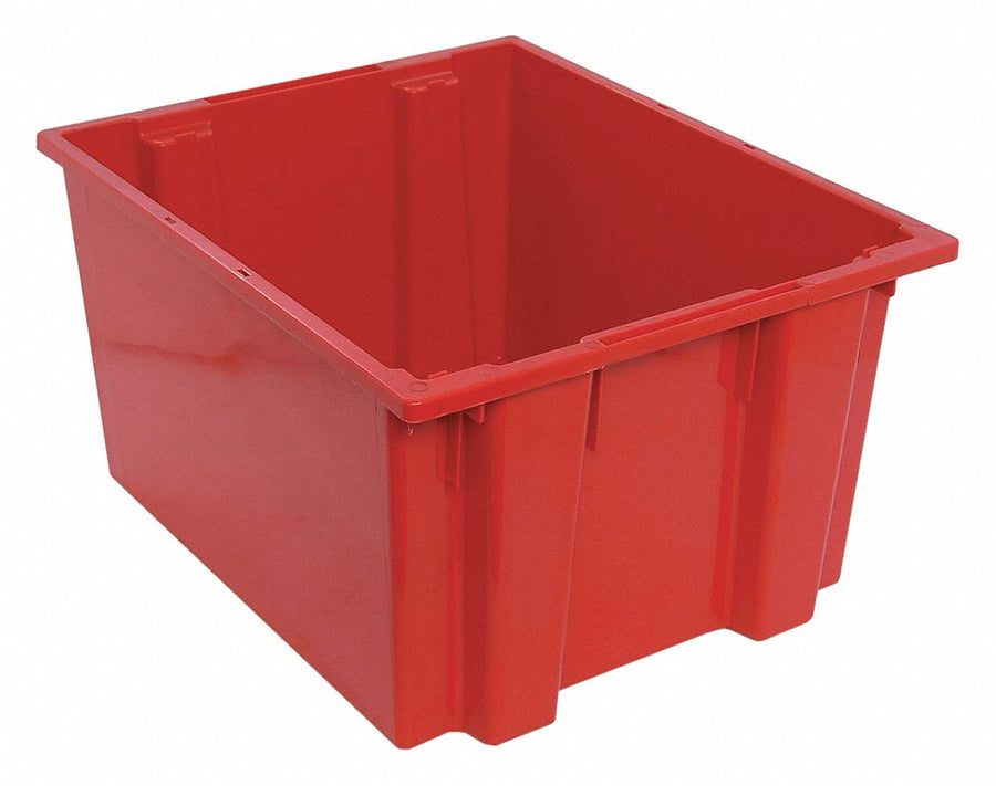 E1884 Stk and Nest Ctr Red Solid Polypropylene