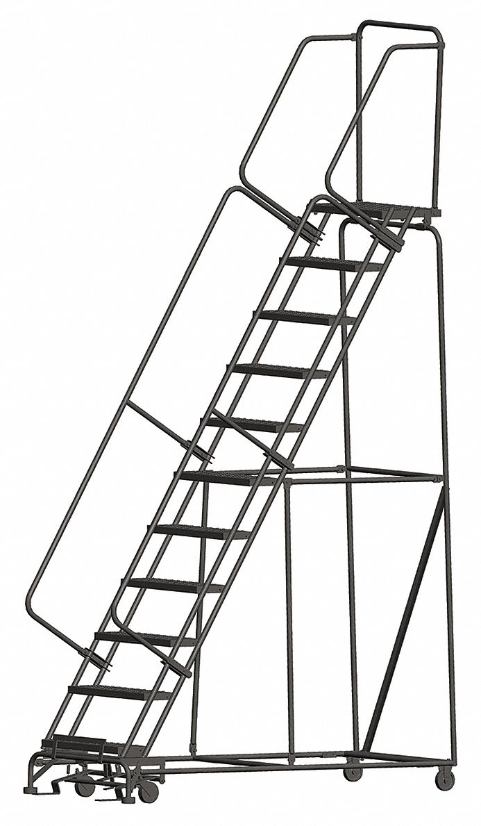 Lockstep Rolling Ladder Steel 110 In.H