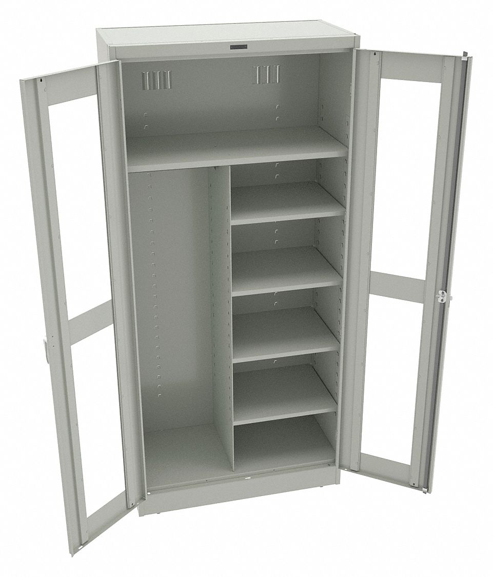 Storage Cabinet 78 x36 x18 LtGry 5Shlv