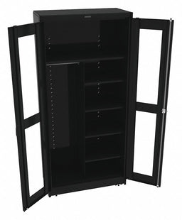 Storage Cabinet 78 x36 x18 Black 5Shlv