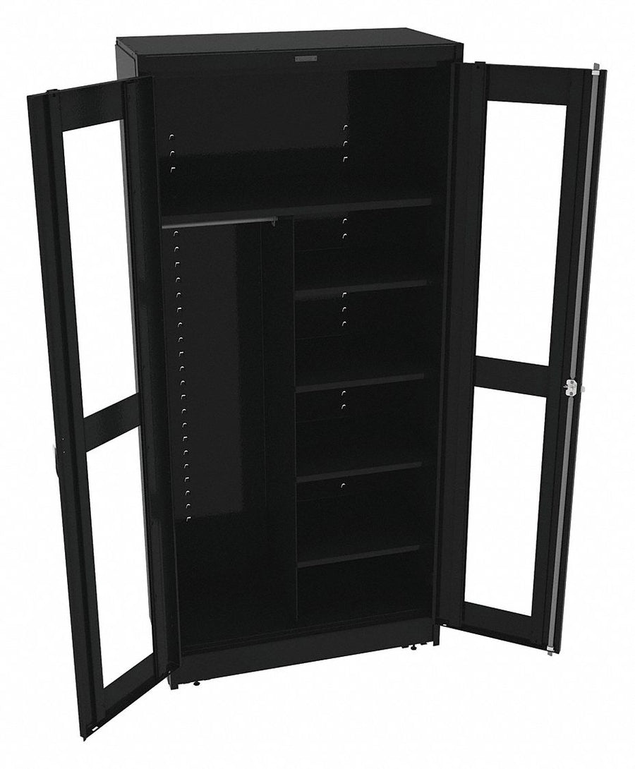 Storage Cabinet 78 x36 x18 Black 5Shlv