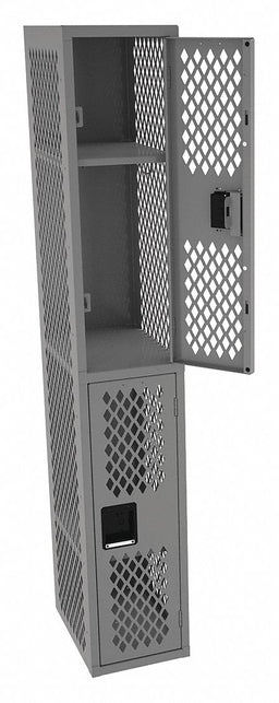 Wrdrb Lckr 2x1Lckr Gray 72 x12 x18 Assm
