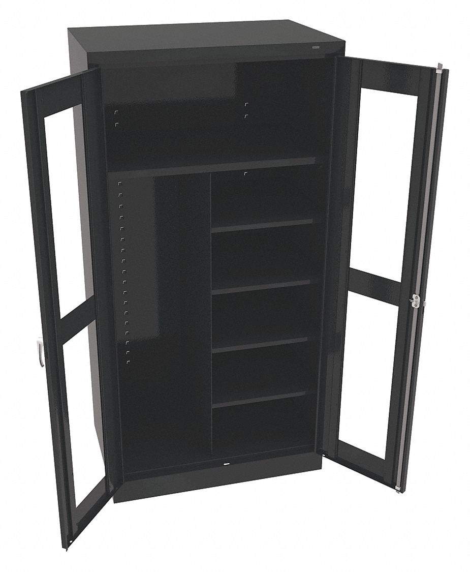Storage Cabinet 72 x36 x24 Black 5Shlv