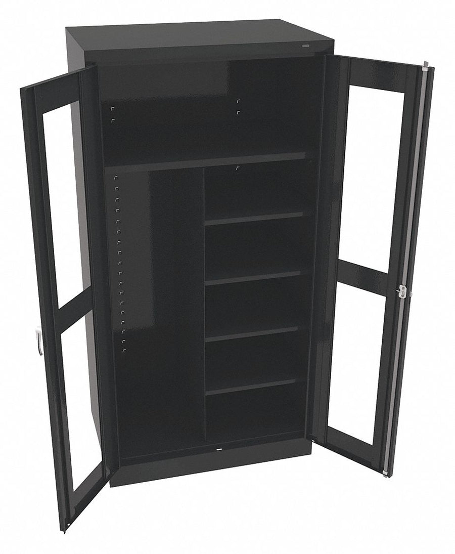 Storage Cabinet 72 x36 x24 Black 5Shlv
