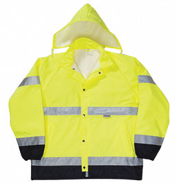 Rain Jacket Class 3 Type R Blk/Ylw 4XL