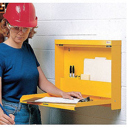 Folding Wall Mount Desk 16 3/8 H Yellow