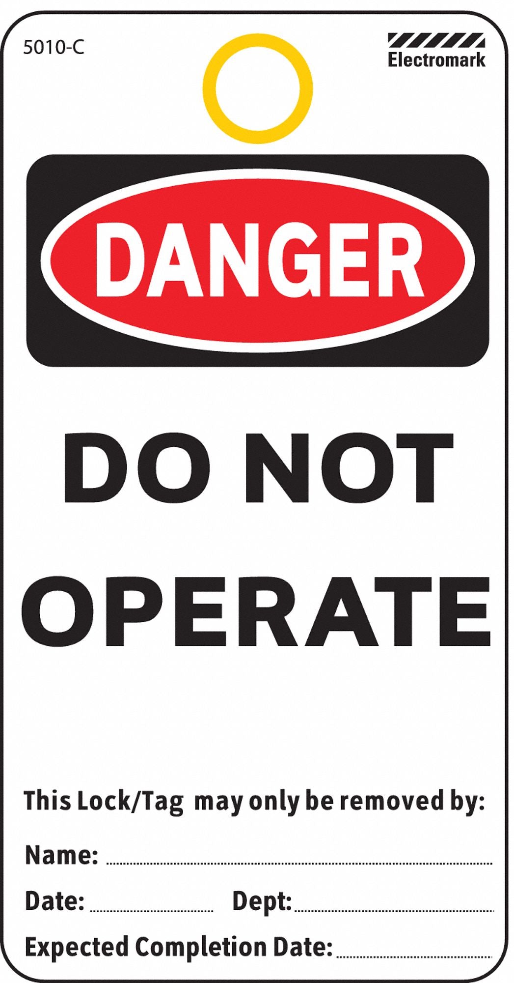 Danger Tag 5-3/4 x 3 In Cardstock PK25