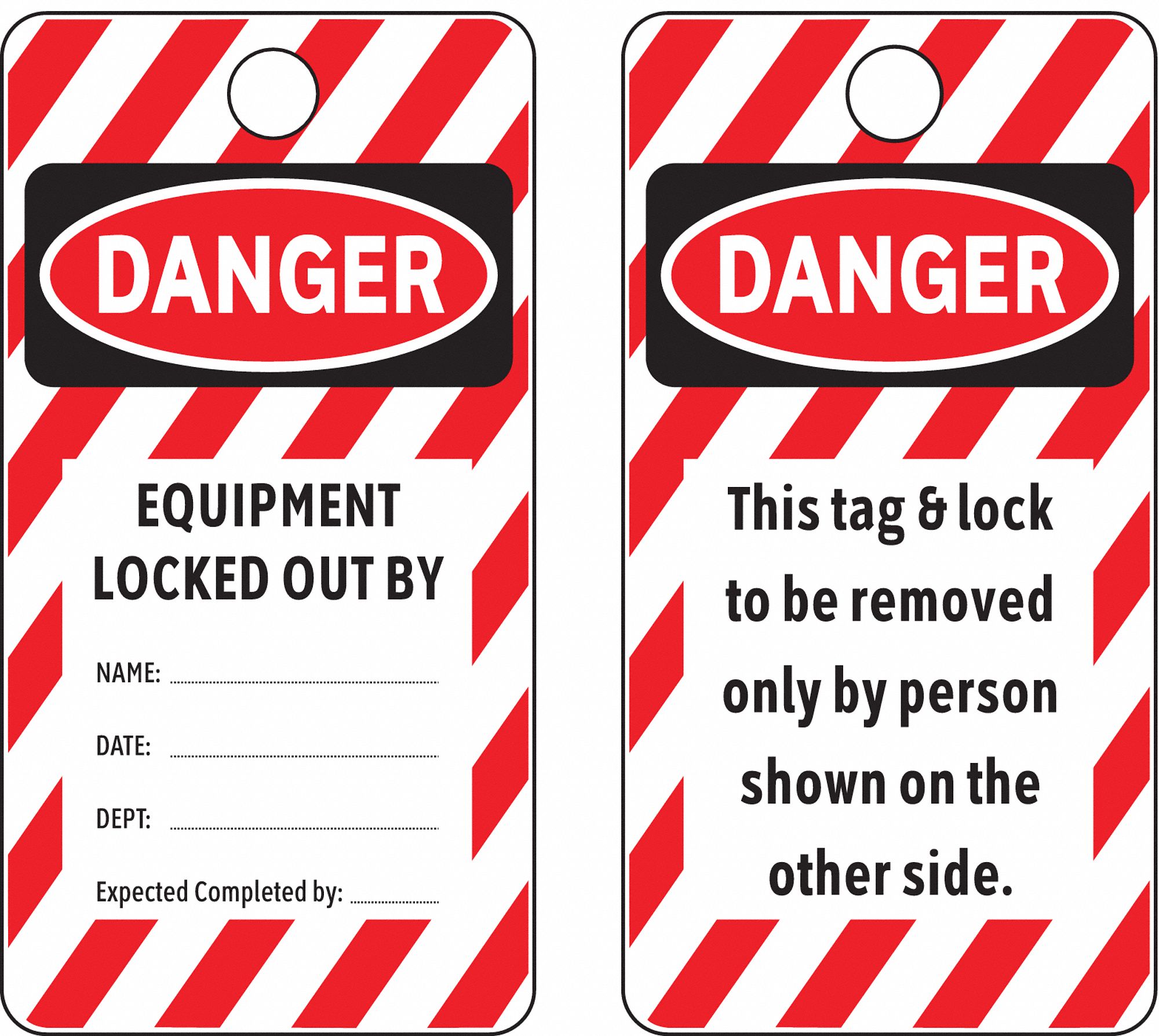 Danger Tag 5-3/4 x 3 In Cardstock PK25