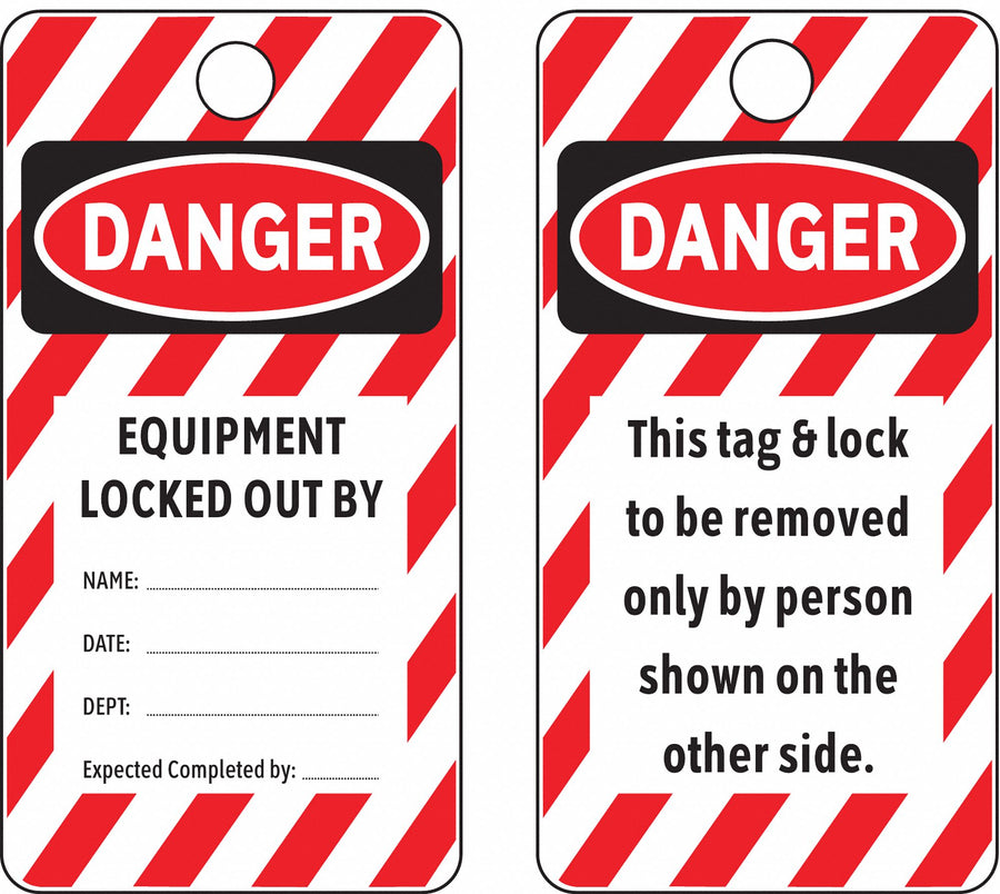 Danger Tag 5-3/4 x 3 In Cardstock PK25