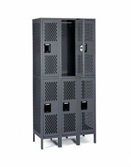 Wrdrb Lckr 2x3Lckr Gray 78 x36 x18 Assm