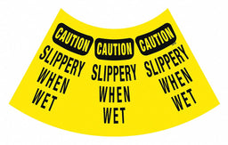 Cone Collar Yw/Blk Slippery When Wet PK6