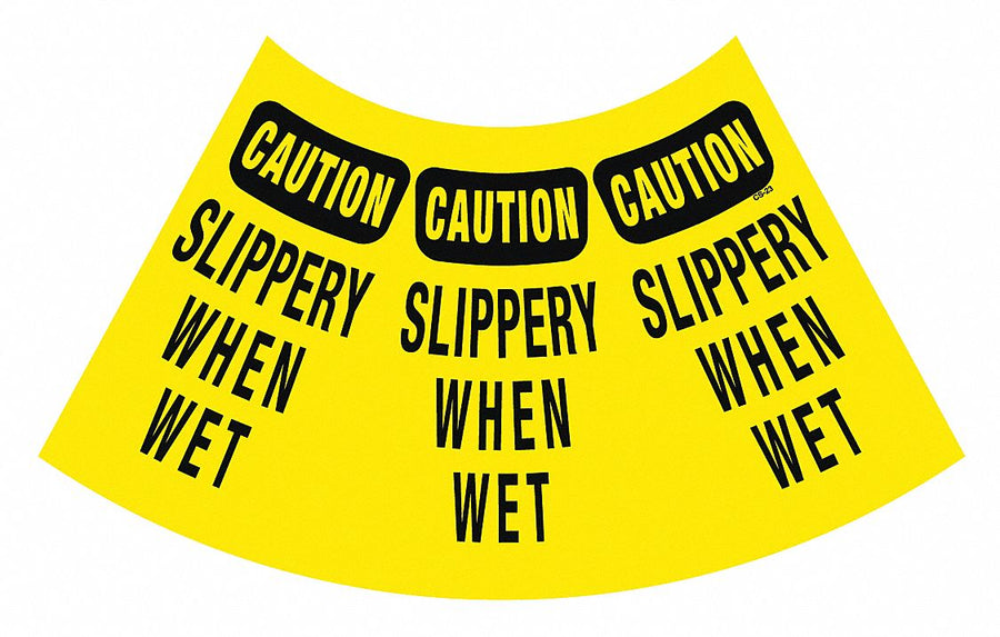 Cone Collar Yw/Blk Slippery When Wet PK6