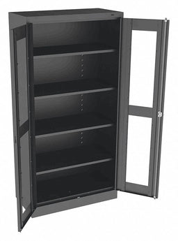 E4462 Storage Cabinet 72 x36 x18 Black 4Shlv