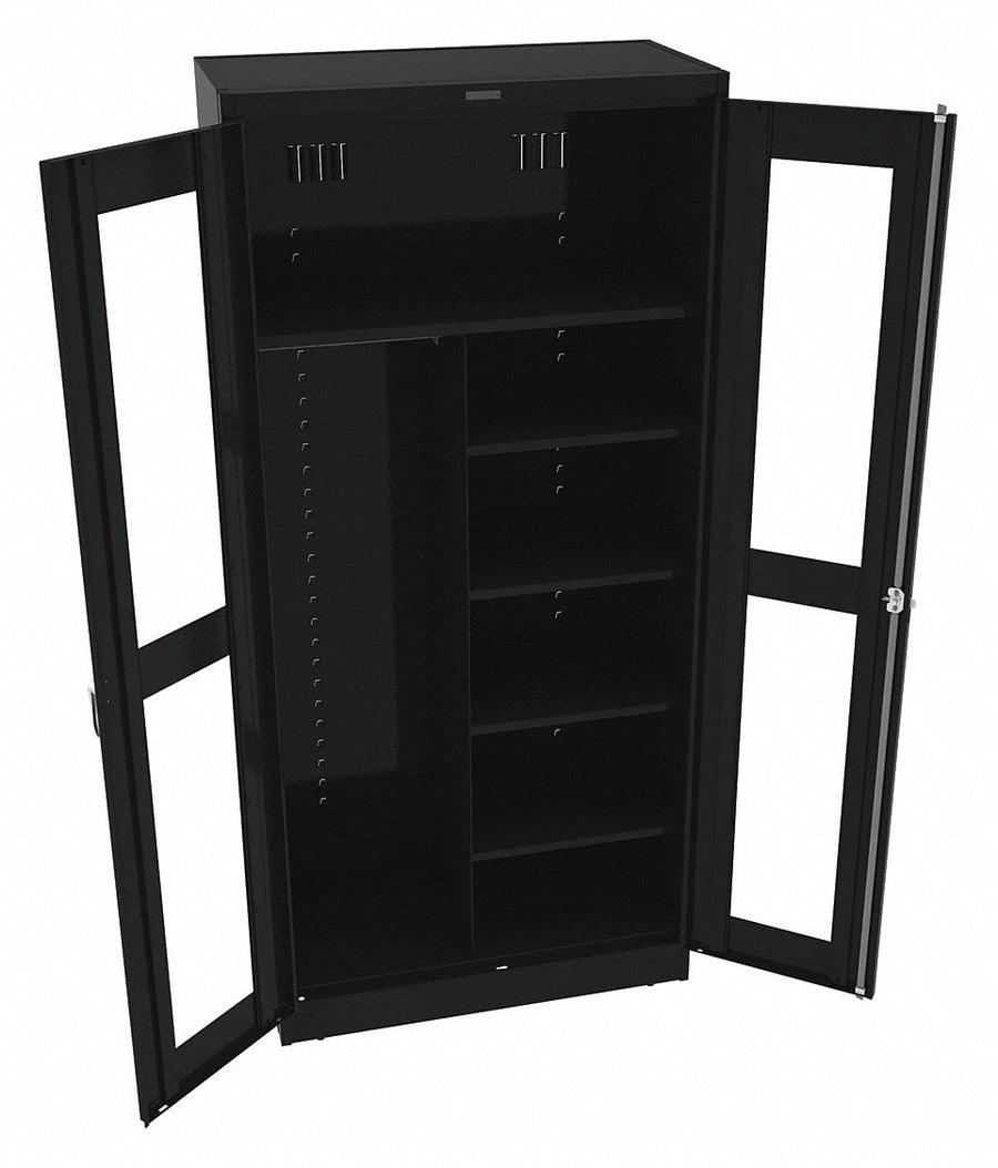 Storage Cabinet 78 x36 x18 Black 5Shlv
