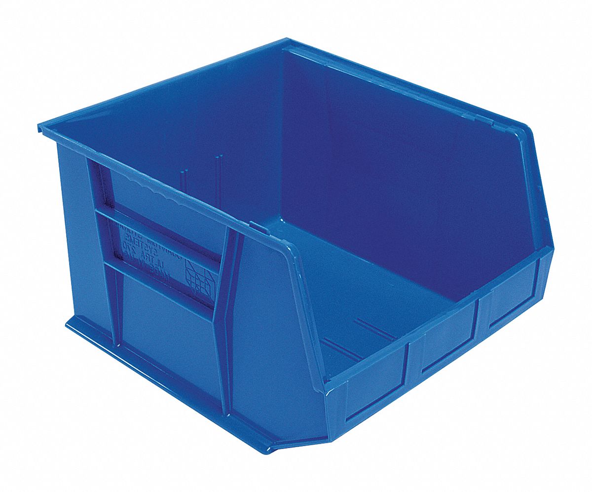 F0611 Hang and Stack Bin Blue PP 11 in