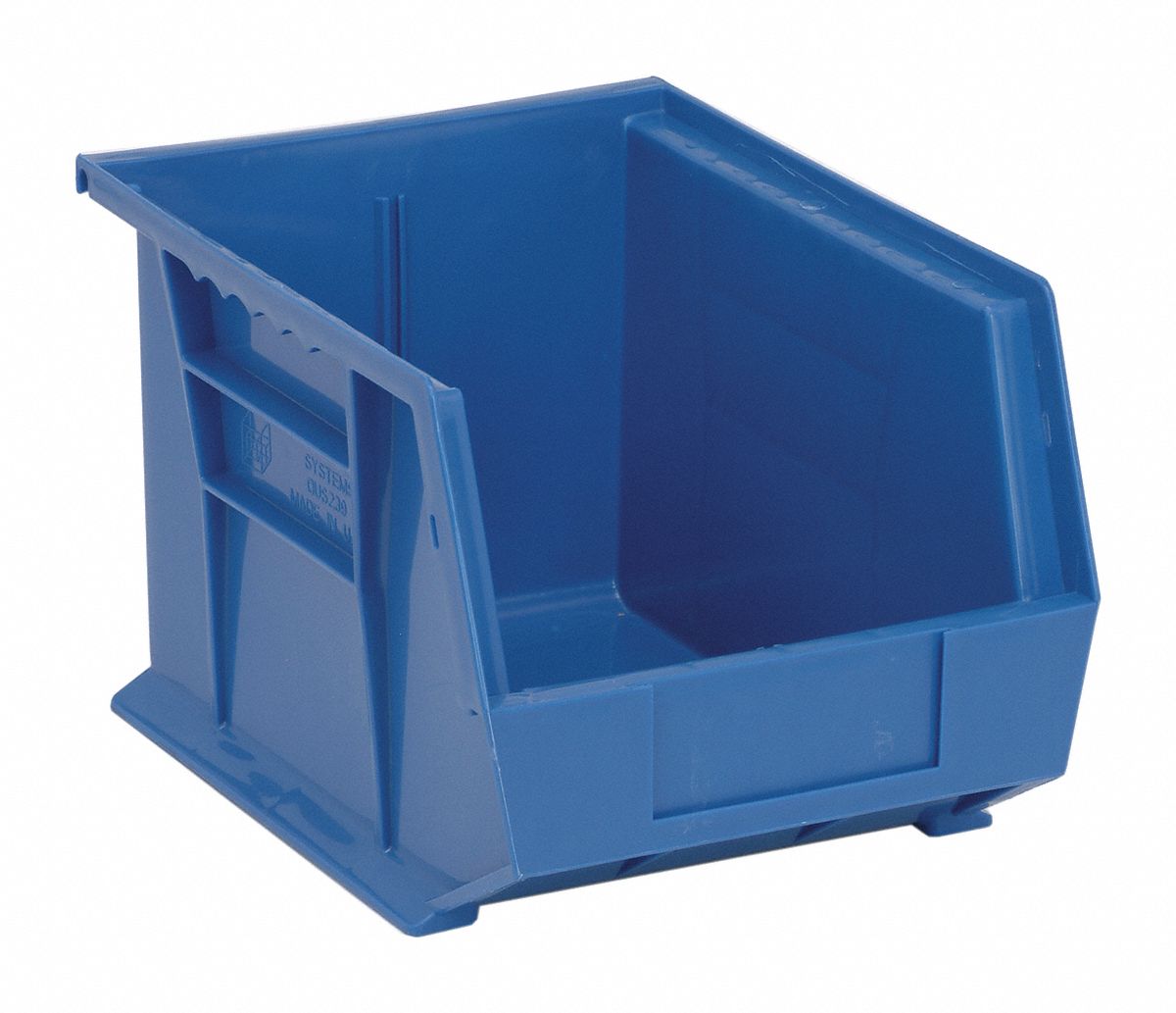 F0604 Hang and Stack Bin Blue PP 7 in