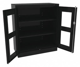 E4467 Storage Cabinet 42 x36 x18 Black 2Shlv