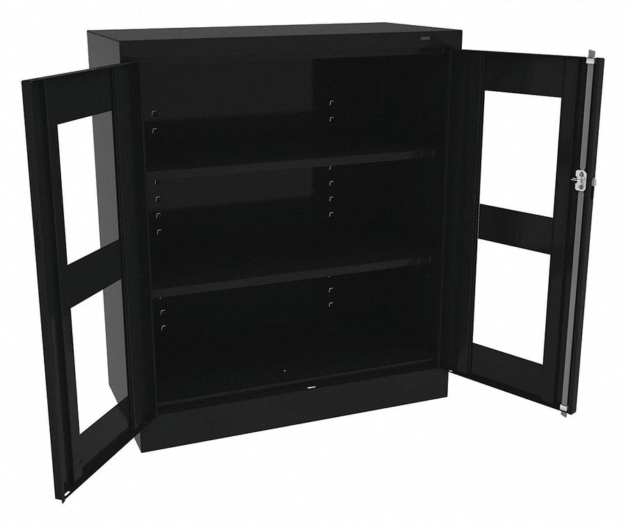 E4467 Storage Cabinet 42 x36 x18 Black 2Shlv