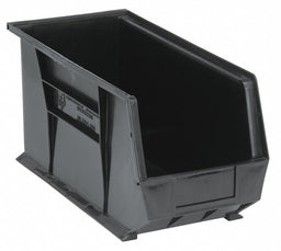 F0610 Hang and Stack Bin Black PP 9 in