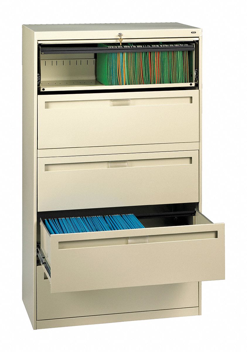 Lateral File Cabinet Champagne/Putty