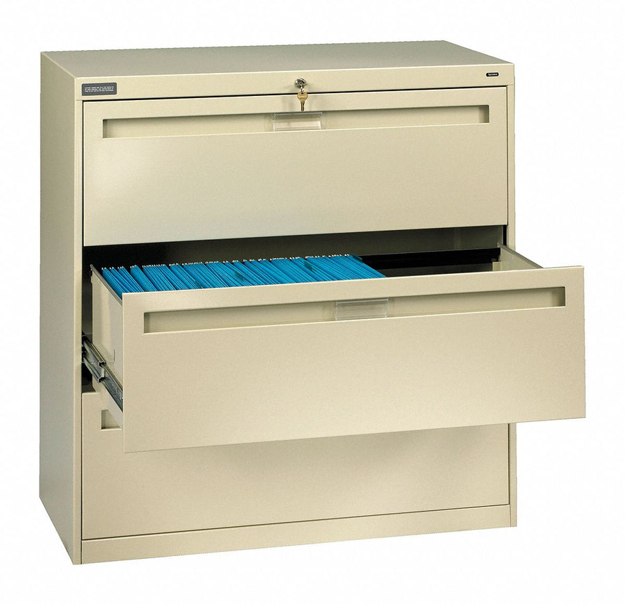 Lateral File Cabinet Champagne/Putty