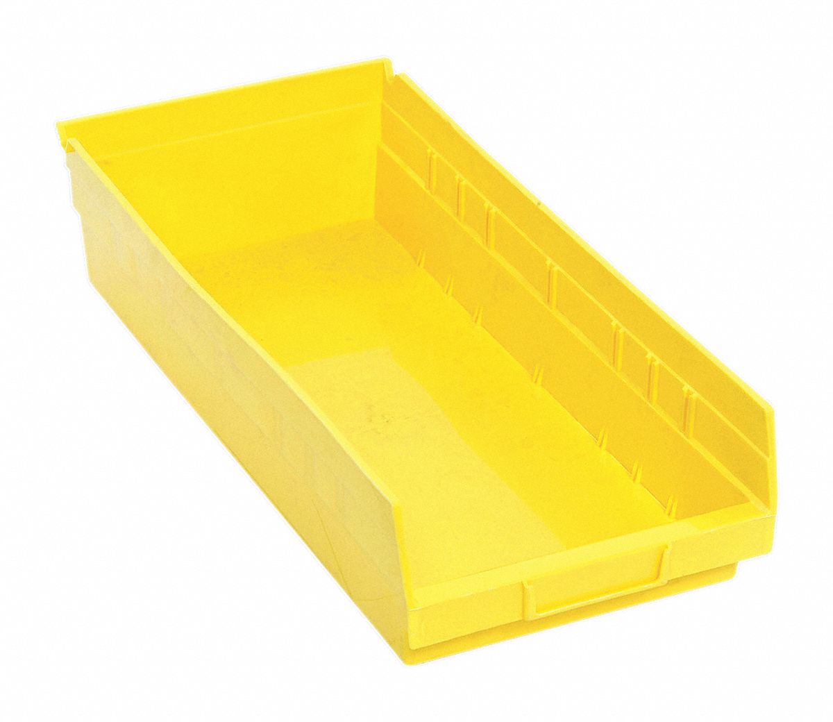 F0619 Shelf Bin Yellow Polypropylene 4 in