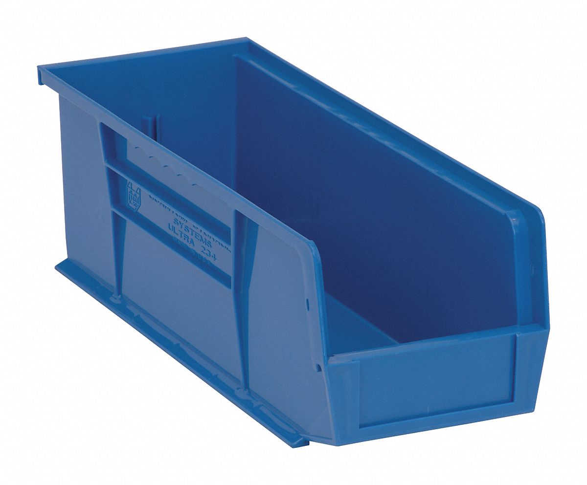 F0602 Hang and Stack Bin Blue PP 5 in