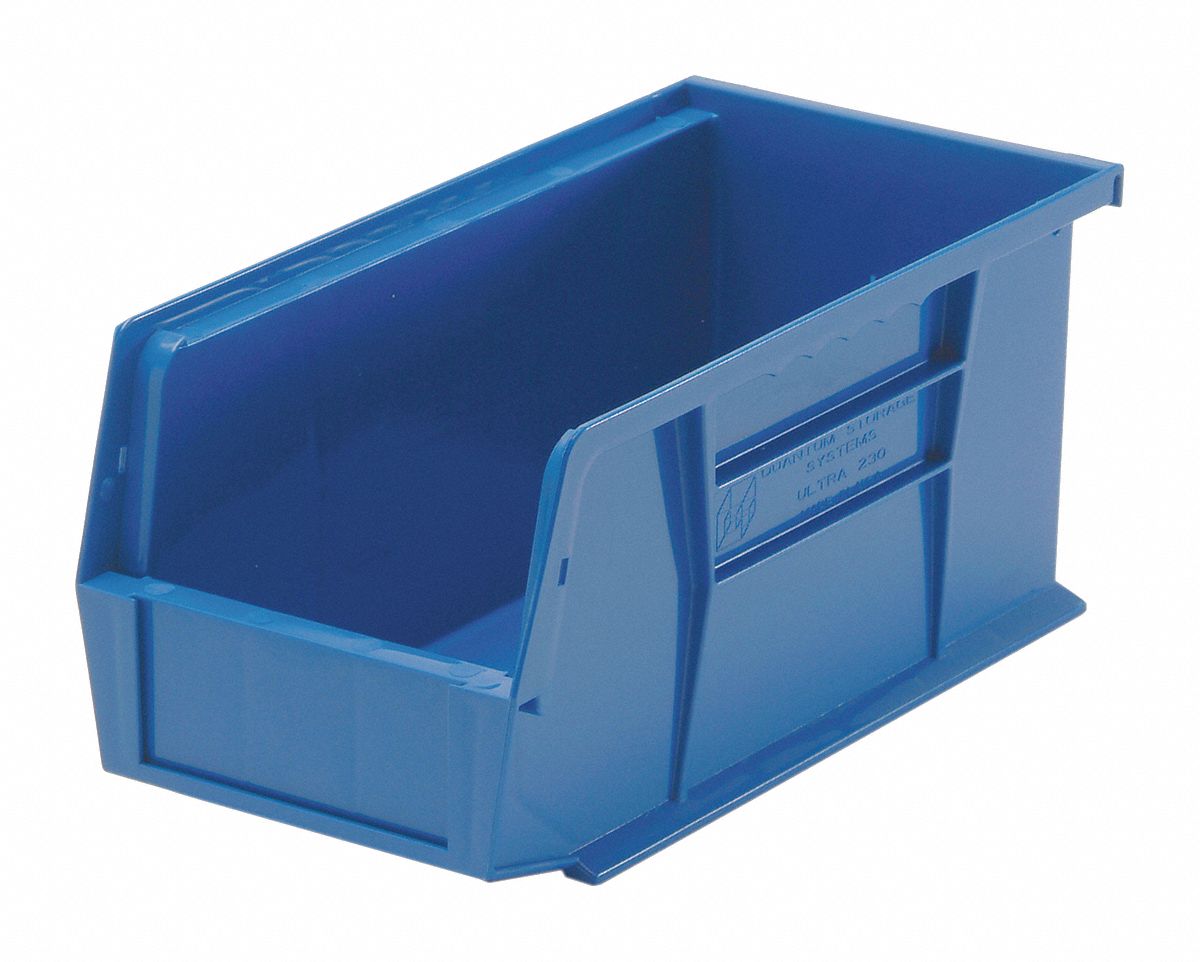 F0600 Hang and Stack Bin Blue PP 5 in