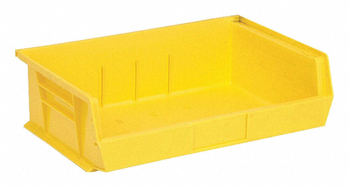 F0606 Hang and Stack Bin Yellow PP 5 in