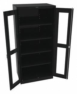 Storage Cabinet 78 x36 x24 Black 4Shlv