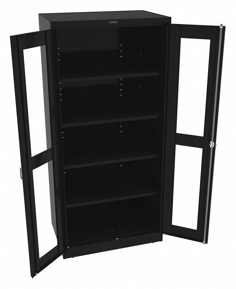 Storage Cabinet 78 x36 x24 Black 4Shlv
