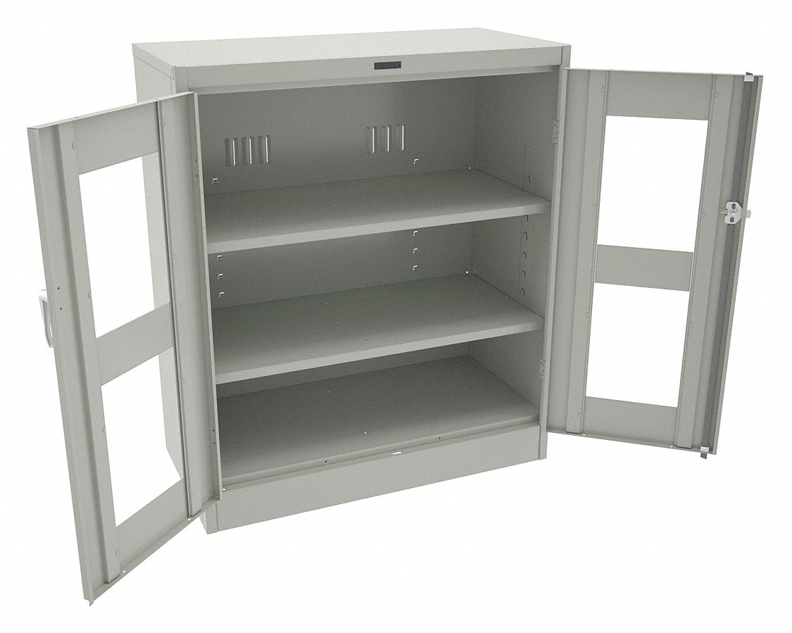 Storage Cabinet 42 x36 x18 LtGry 2Shlv