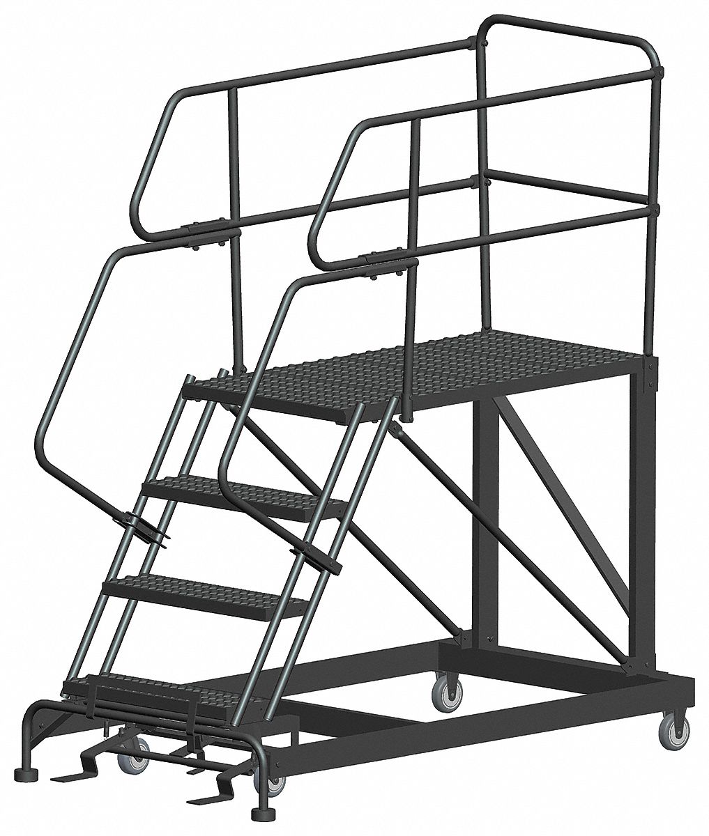 Roll Work Platform Steel Single 40 In.H