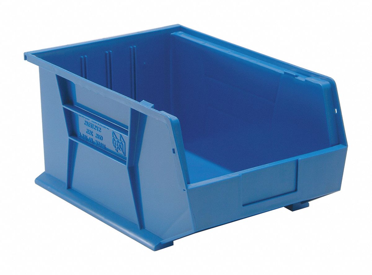 F0608 Hang and Stack Bin Blue PP 8 in