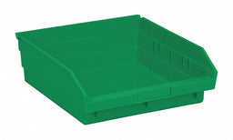 F0616 Shelf Bin Green Polypropylene 4 in