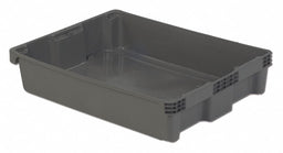 Stk and Nest Ctr Gray Solid Polyethylene