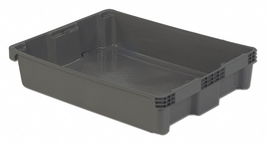 Stk and Nest Ctr Gray Solid Polyethylene