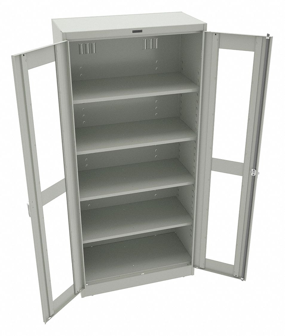 E4468 Storage Cabinet 78 x36 x18 LtGry 4Shlv