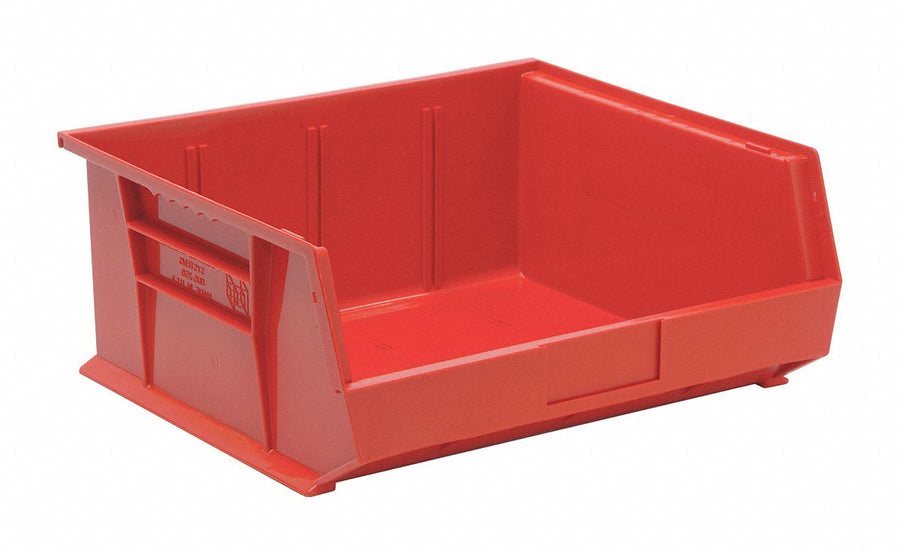 F0607 Hang and Stack Bin Red PP 7 in