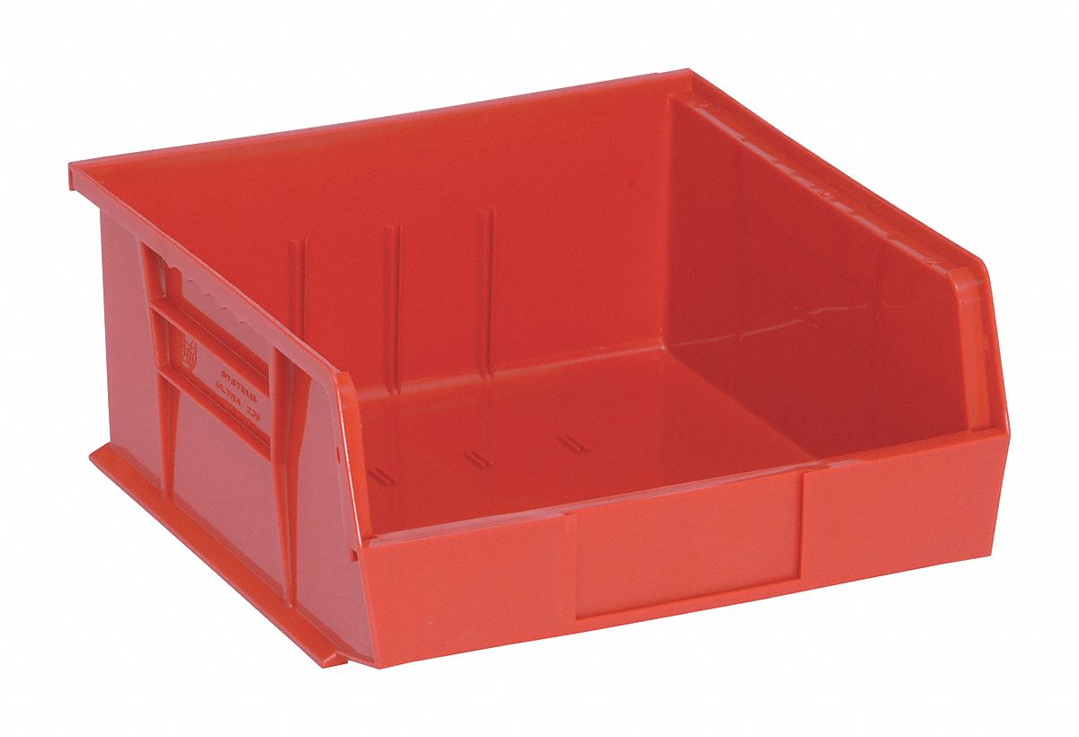 F0603 Hang and Stack Bin Red PP 5 in