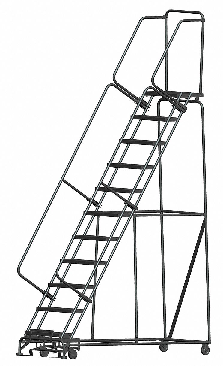 Lockstep Rolling Ladder Steel 110 In.H