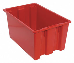 E1885 Stk and Nest Ctr Red Solid Polypropylene