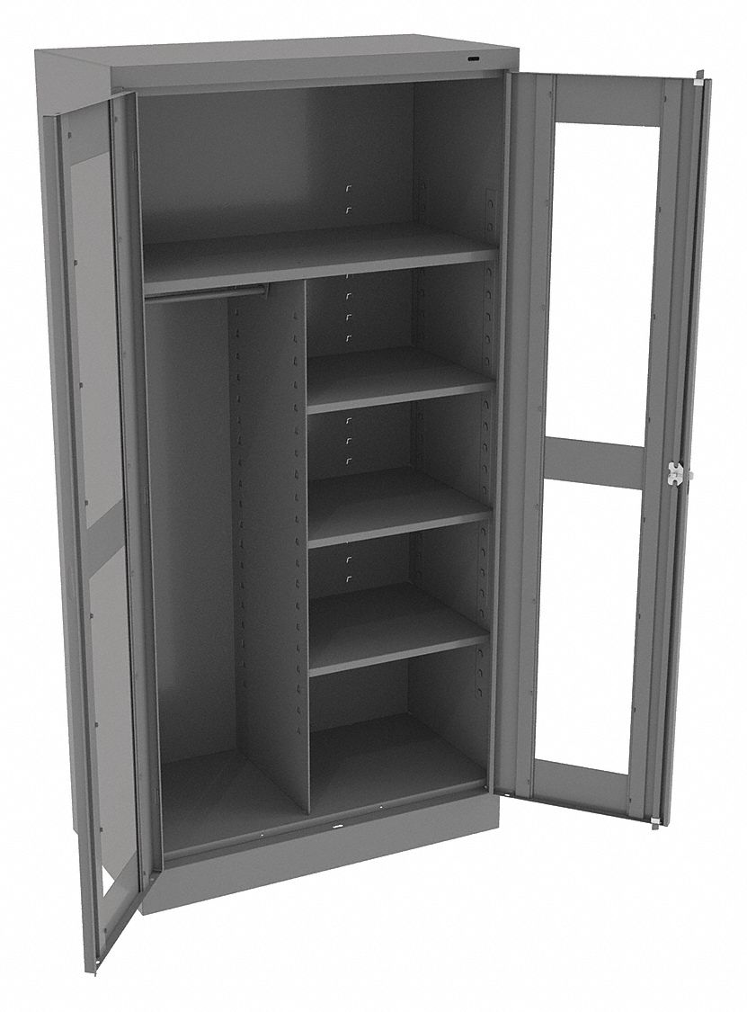 Storage Cabinet 72 x36 x18 MdGry 5Shlv