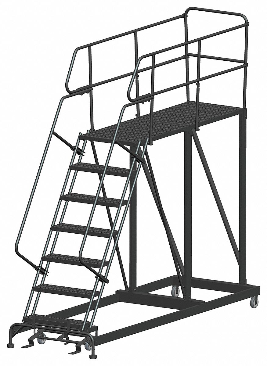 Roll Work Platform Steel Single 70 In.H