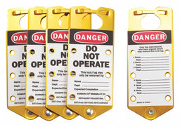 Labeled Lockout Hasp Gold 6 Padlock PK5