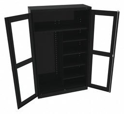 Storage Cabinet 78 x48 x18 Black 5Shlv