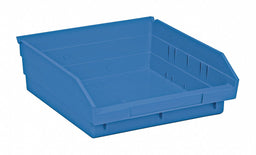 F0616 Shelf Bin Blue Polypropylene 4 in